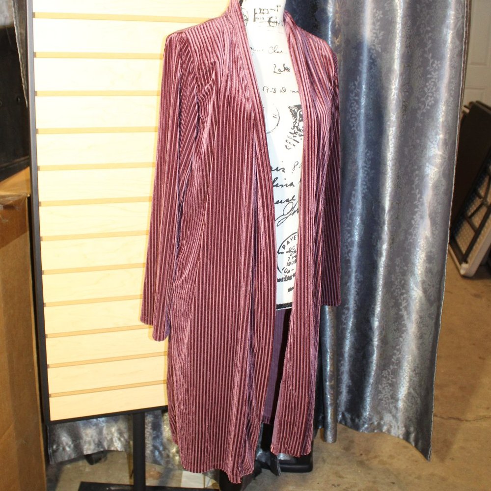 Corderoy Long Cardigan Sweater Juniors M Forever 21 Mauve